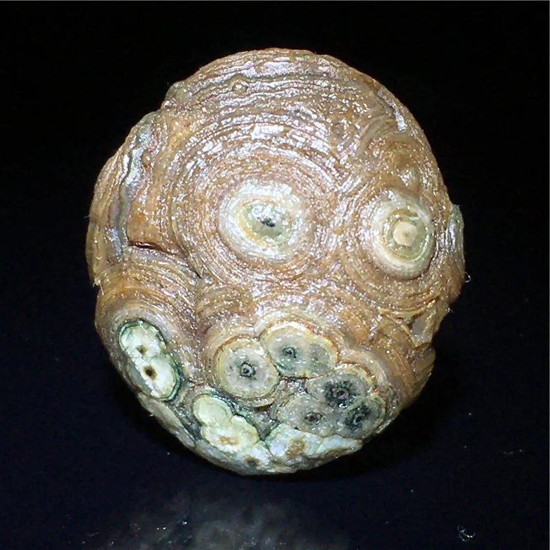 Mongolian Pretty Colored Relief Original Stone Beads Alxa Gobi Agate Stone Surface Eye Stone  Beads for Jewelry Making