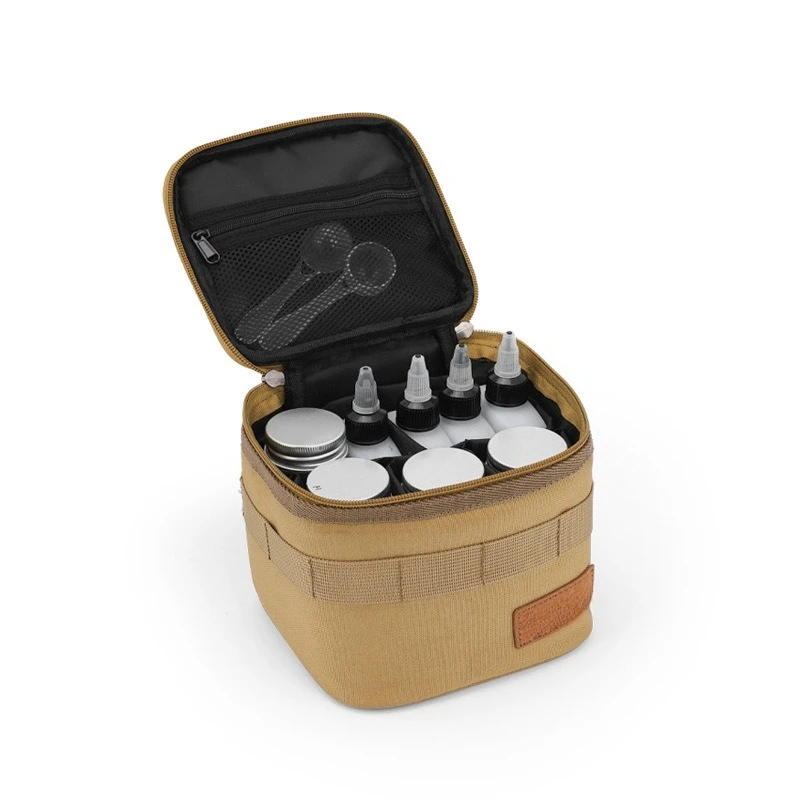 Portable Camping Spice Container Set Sealed Condiment Jars Oil Bottle Combo For Outdoor BBQ Picnic Storage