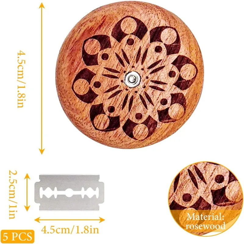 Round UFO-Style Bread Lame - 5 Replacement Blades Sourdough Scoring Knife for Handmade Dough