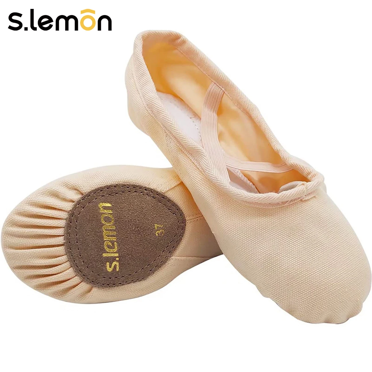 s.lemon Ballet Shoes / Ballet Slippers, Double-Layer Canvas Split-Sole Ballet Shoes for Girls, Children, Women, and Men