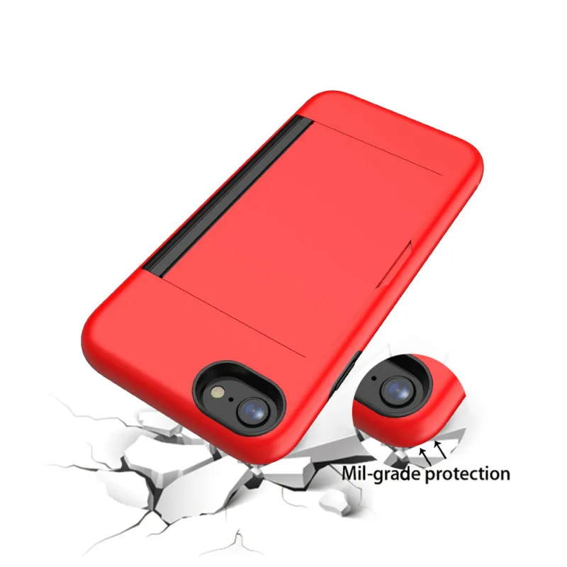 For iPhone 18 Pro Max 17 16 15 14 13 12 11 XS XR SE 2022  6 7 8 Plus Case Candy Color Card Slots Cover Business Capa