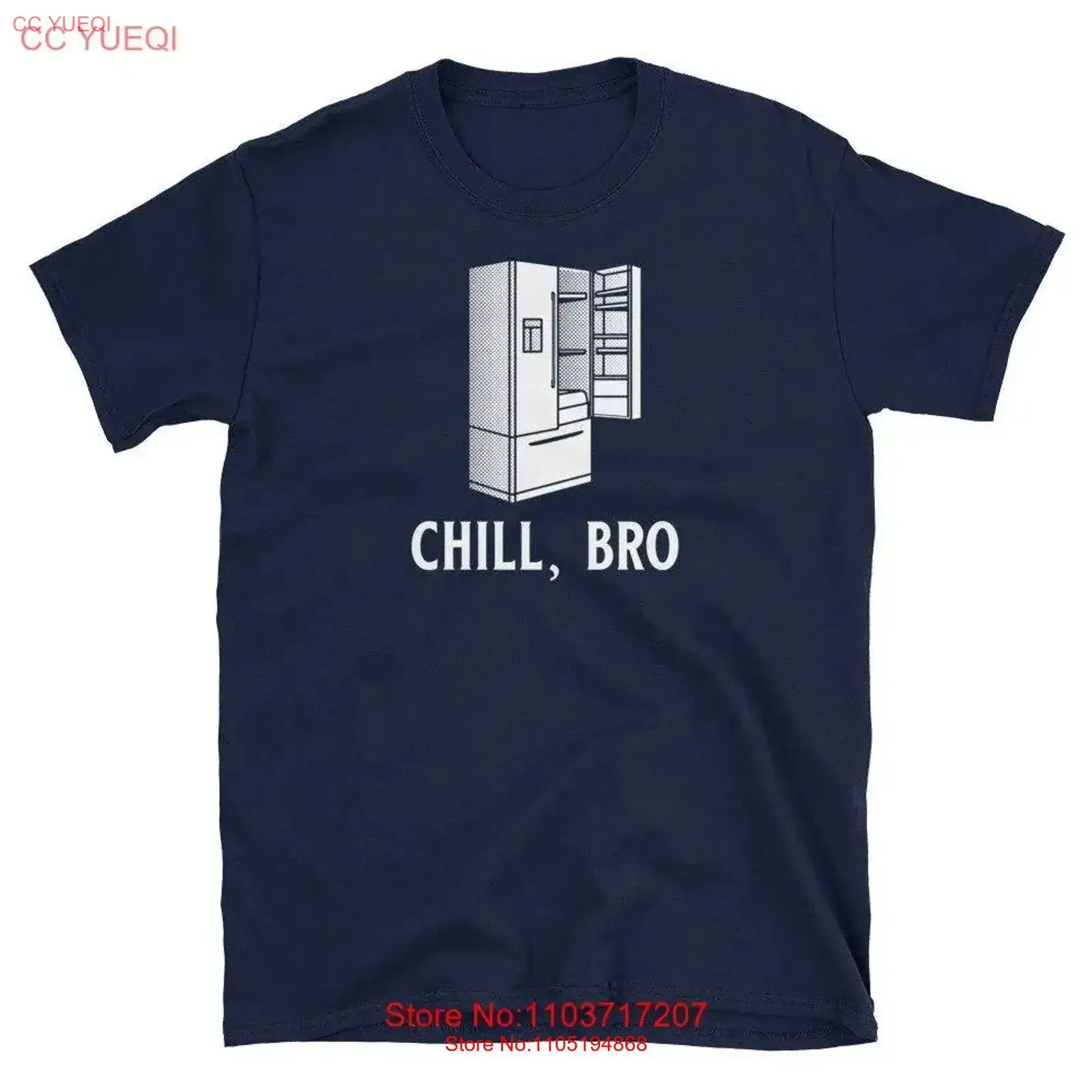 Chill Bro تي شيرت خارج الثلاجة خمر غسلها تنوعا للجنسين أزياء الشارع الشهير لينة أعلى للارتداء اليومي عارضة #1
