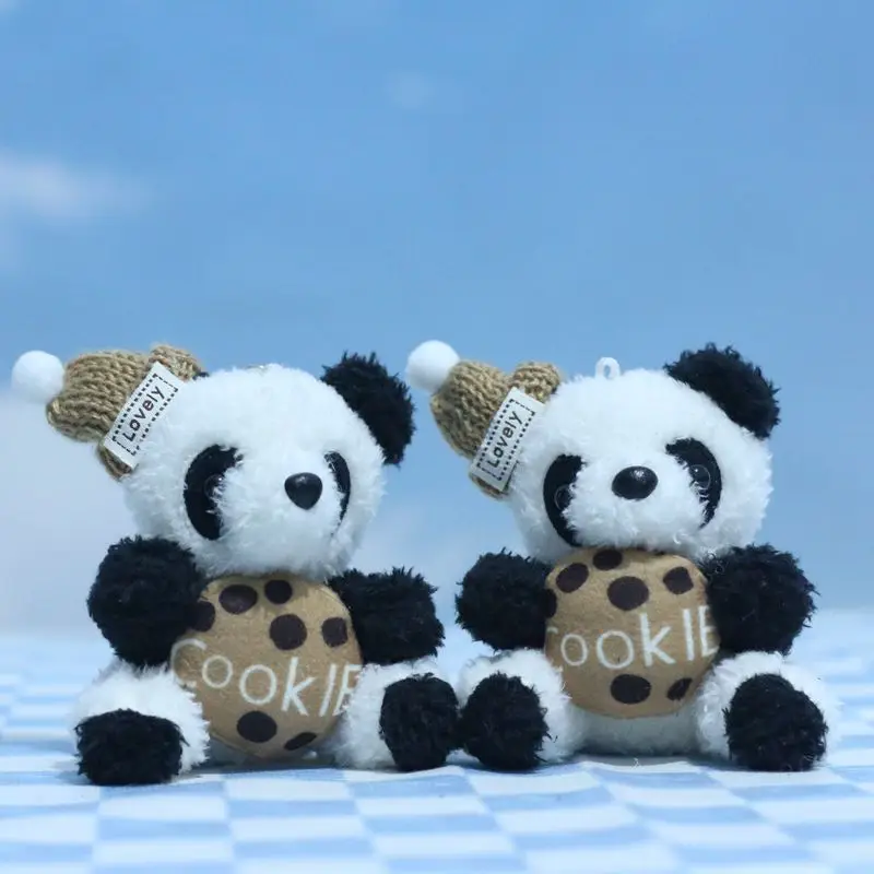 Cute And Cute Biscuits Little China Panda Pendant Toy Sichuan Giant Panda Doll Car Keychain Pendant Doll Christmas Gift Toys