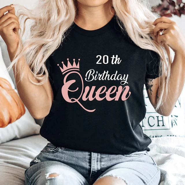 16 Years Old 18 Years Old 20 Years Old 30 Years Old Birthday Party Print T-shirt Short Sleeve Tshirts Women Clothing