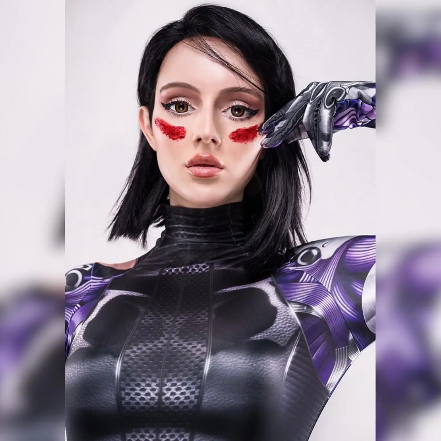 หญิง Alita Battle Angel Rosa Salazar Superhero ชุดคอสเพลย์ผู้หญิงฮาโลวีนชุด Zentai บอดี้สูท Party Jumpsuits