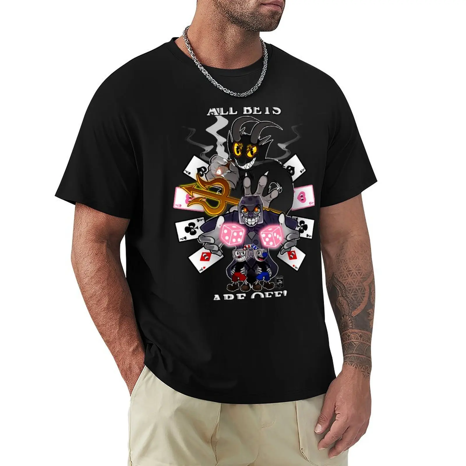 Cuphead: All Bets Are Off! T-Shirt Fashion Graphic Tee for Men