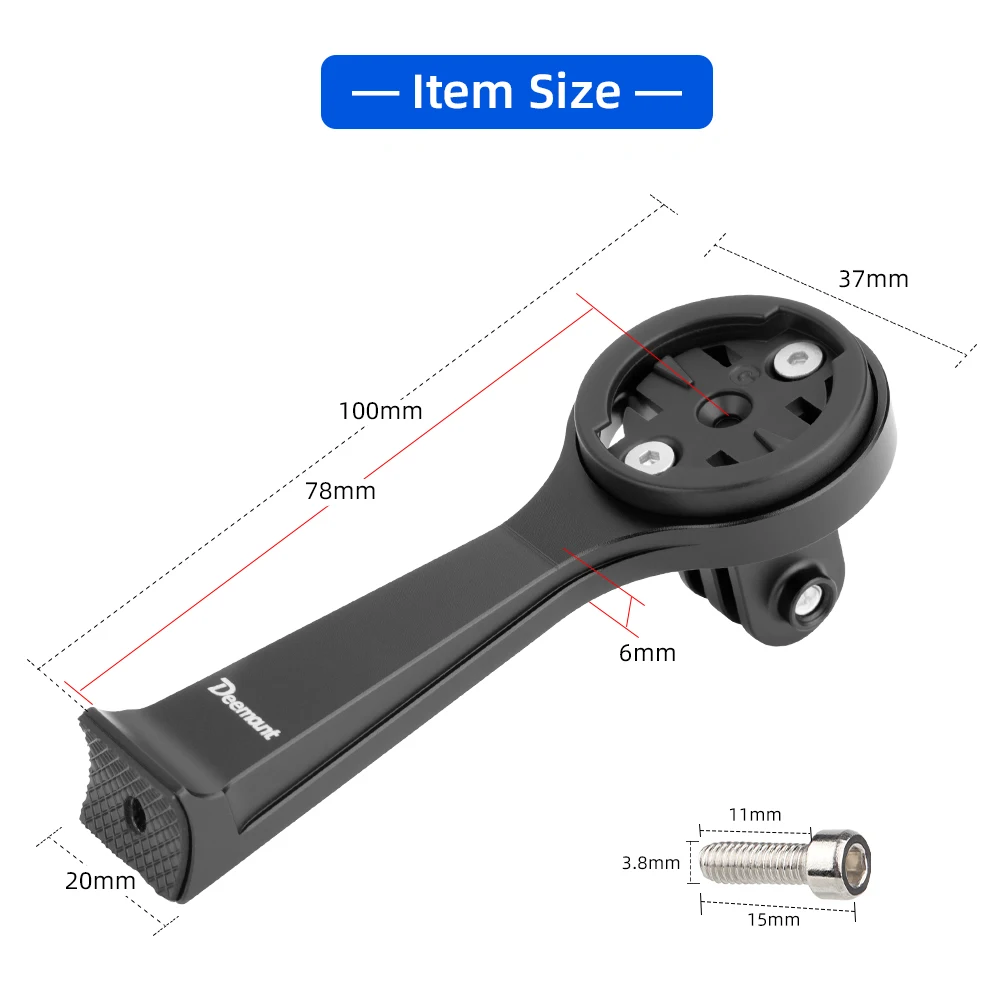 Deemount Extended Stem Holder für Specialized Roval Rapide Cockpit, passend für Garmin 1050 Wahoo ACE Magene GoPro Mount Bracket Holder – Detail 3