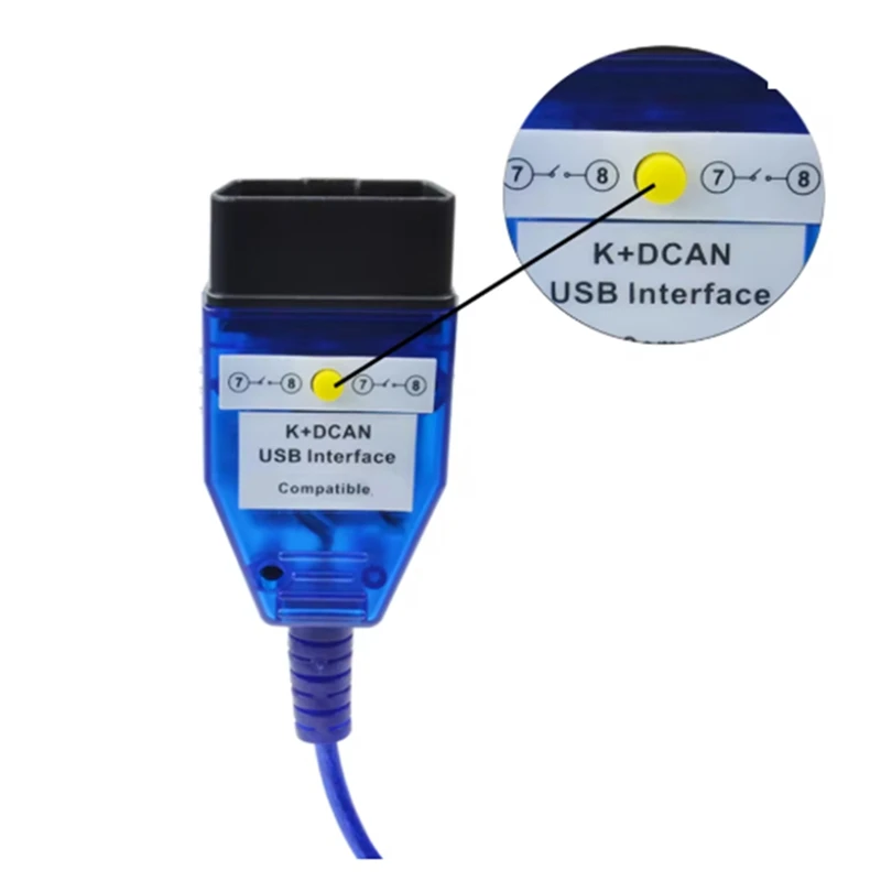 Super Sale OBD 2 USB Cables for Inpa for Bmw K+DCAN USB Interface Diagnostic Tool for BMW E46 K+CAN K CAN FTDI FT232 Chip Scanne