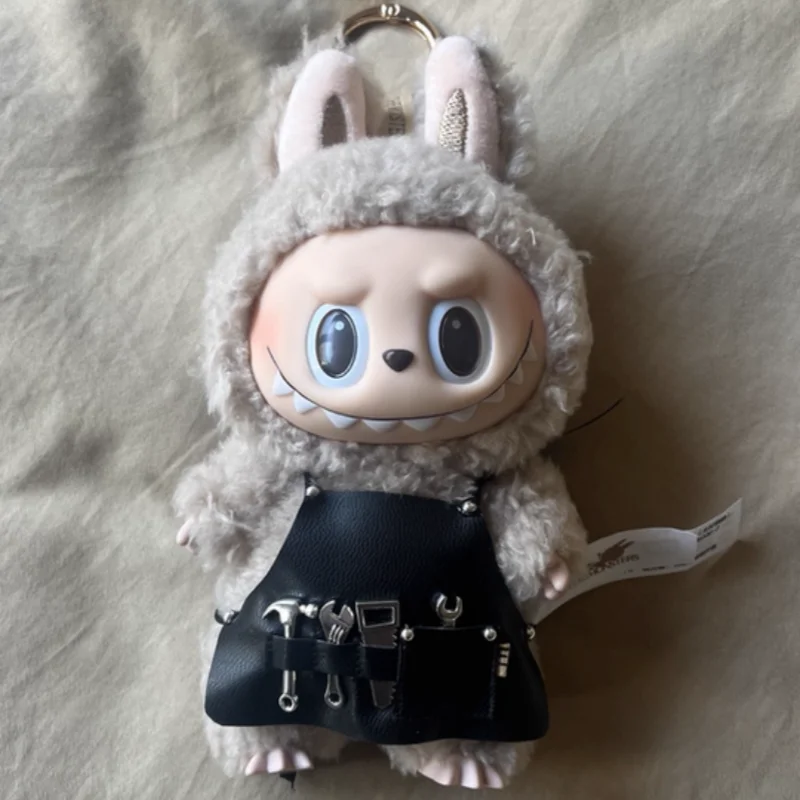 

17 см настраиваемая для одежды Labubu, фартук с принтом, одежда для ремонта, хлопковая кукла с мини-инструментами для ремонта, милая игрушечная одежда