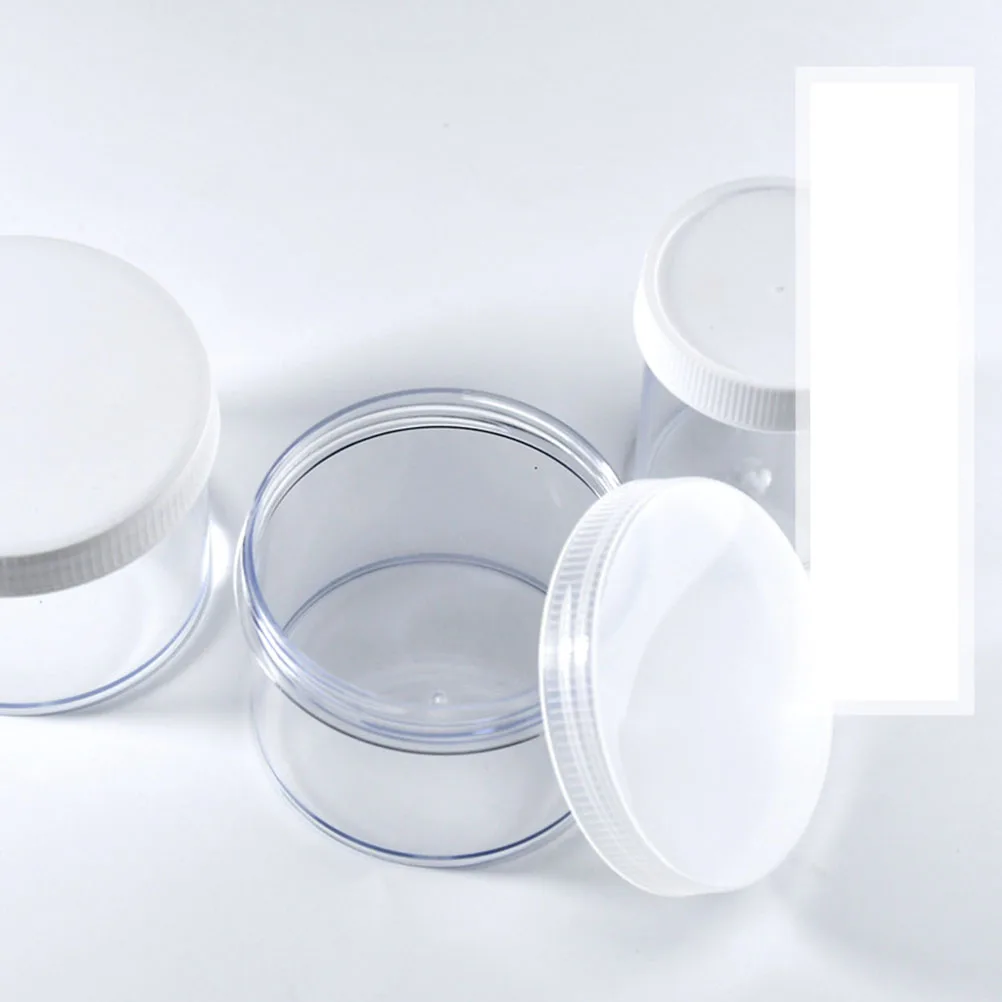 

6Pcs Plastic Storage Boxes Compact Round Organizer Container Clear Lid Multipurpose for Small Items Storage Box