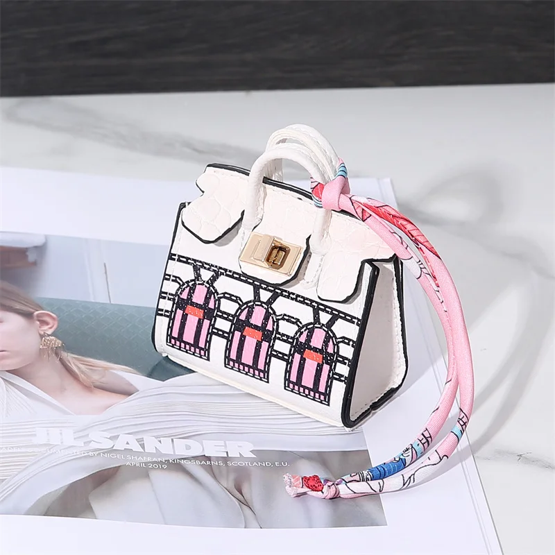 New Fashion Pendant Mouth Red Envelope Earphones Charter Key Mini Bag Pendant House Small Bag Cute Bag