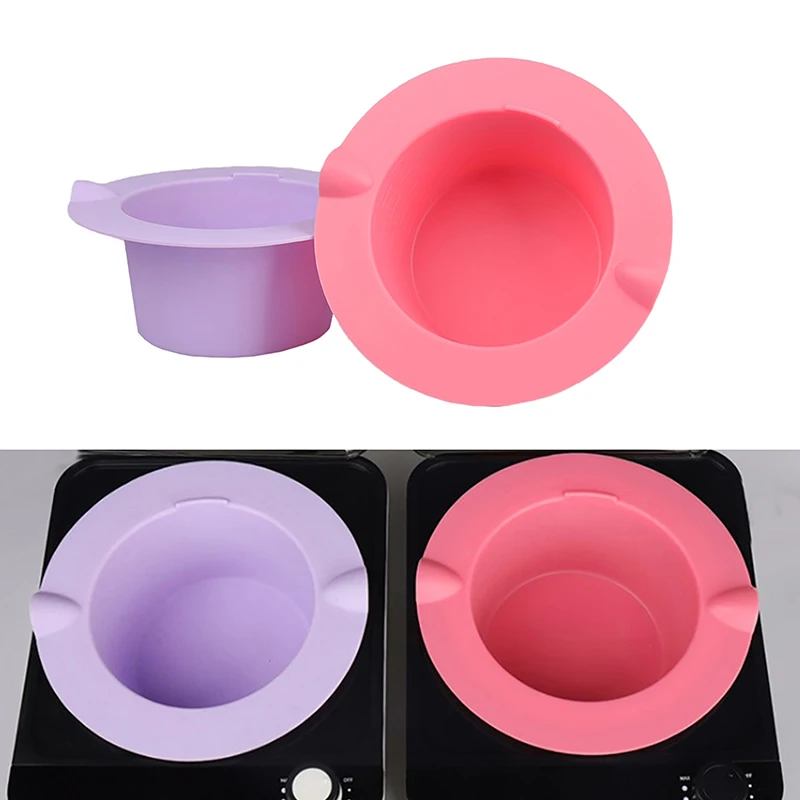 Pote de substituição para aquecedor de cera, tigelas de silicone resistentes ao calor, forro antiaderente, fácil limpeza, remoção de pelos, tigelas de cera