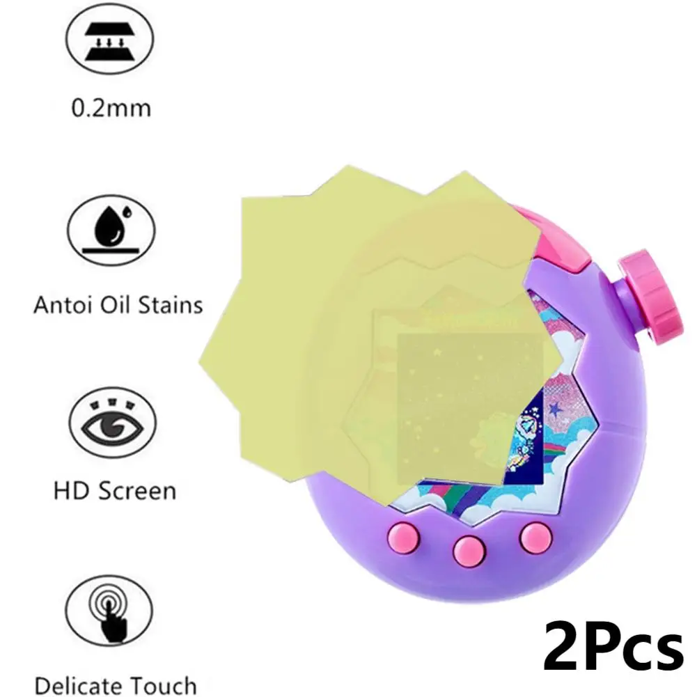 2Pcs Screen Protector For Tamagotchi Paradise For TPU Clear Full Coverage Screen Film Panel Protective Cover Game Accessories