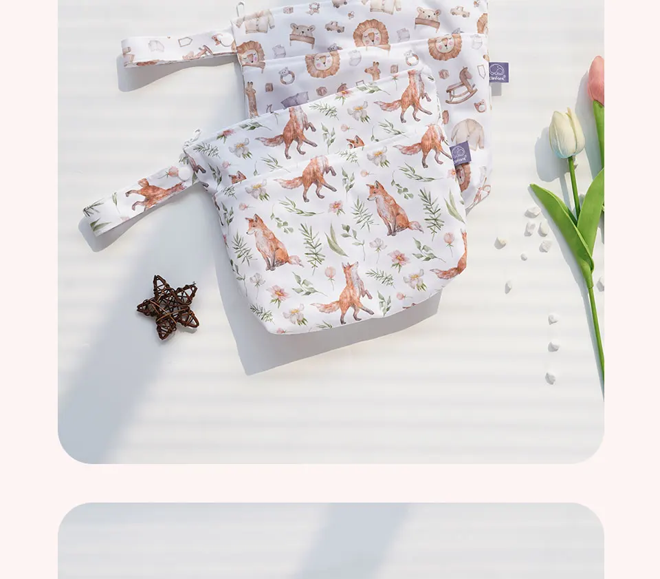 Kangobaby # my soft life # wasch bar wieder verwendbare Baby decke Aufbewahrung tasche leicht zu tragen multifunktion ale Reisetasche Größe 26x22x5cm – Detail 9
