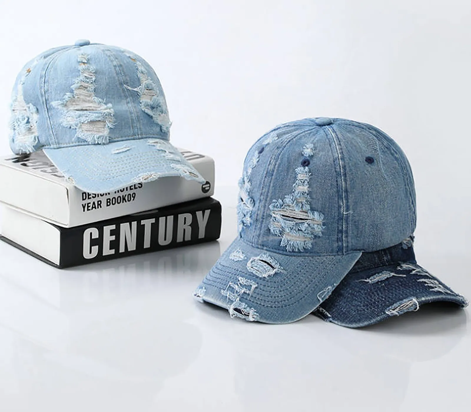 Baseball Caps Vintage Unisex Sport Casual Sun Cowboy Fashion Dilapidated Design Hip Hop Men Women Denim Hat Casquette Casquette