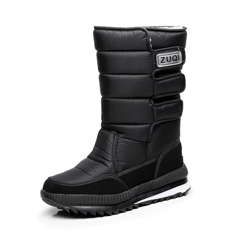 Platform Men Snow Boots for Man Shoes Thick Plush Waterproof Slip-resistant Winter Keep Warm Shoes Plus Size 34 - 47