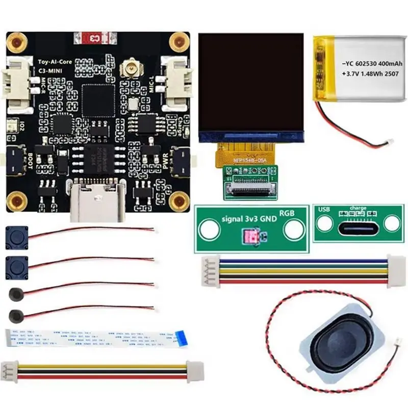 Placa de desenvolvimento esp32 c3 robô de voz mini ai deepseek core com tela lcd de 1.54 polegadas kit diy