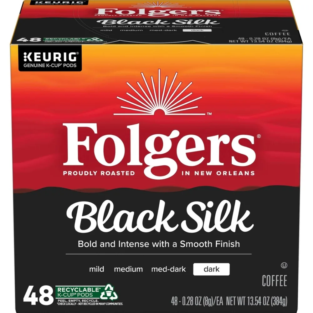 

Black Silk, Dark Roast Coffee, Keurig K-Cup Pods, 48 Count Box