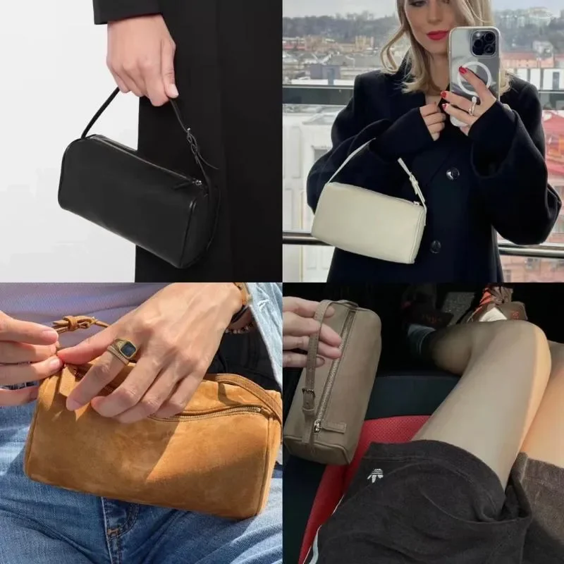 Shoulder Bags Retro Brown Handbags For Women 2024 Genuine Leather Small Square Bag All Match Purses