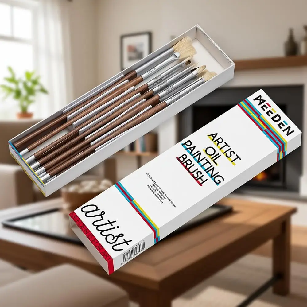 

Набор из 10 кистей для масляной живописи с длинными деревянными ручками для рисования на холсте, для профессионалов и взрослых