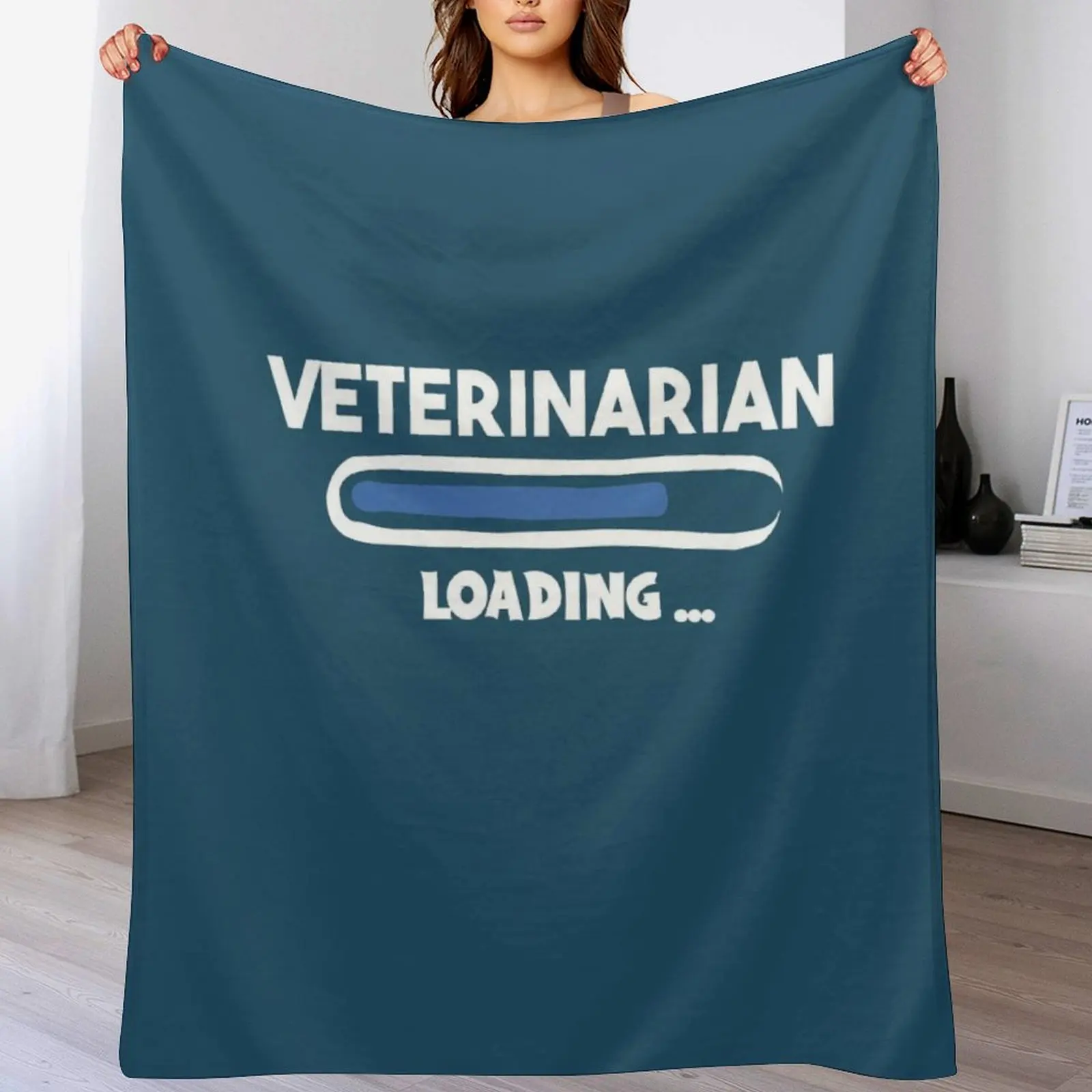 Veterinarian Loading Throw Blanket Nap Luxury St Multi-Purpose funny gift Blankets