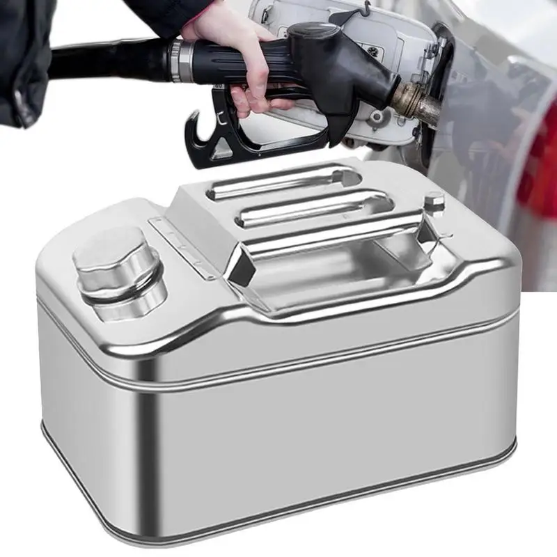 

10L Fuel Tank Petrol Cans Car Jerry Can Mount Stainless Steel Gas Can Gas-oline Container fuel Canister For Car Motorcycle ATV