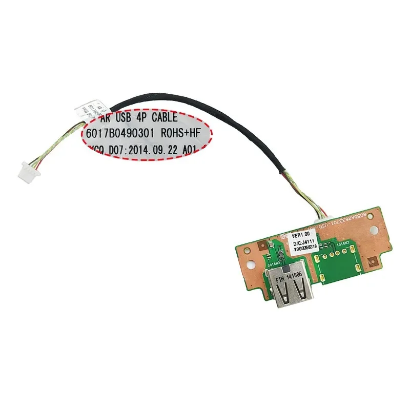 N+ USB Sub Board with USB Port Compatible with for Toshiba Satellite C75D-B7200, Part Number: 6050A2633701