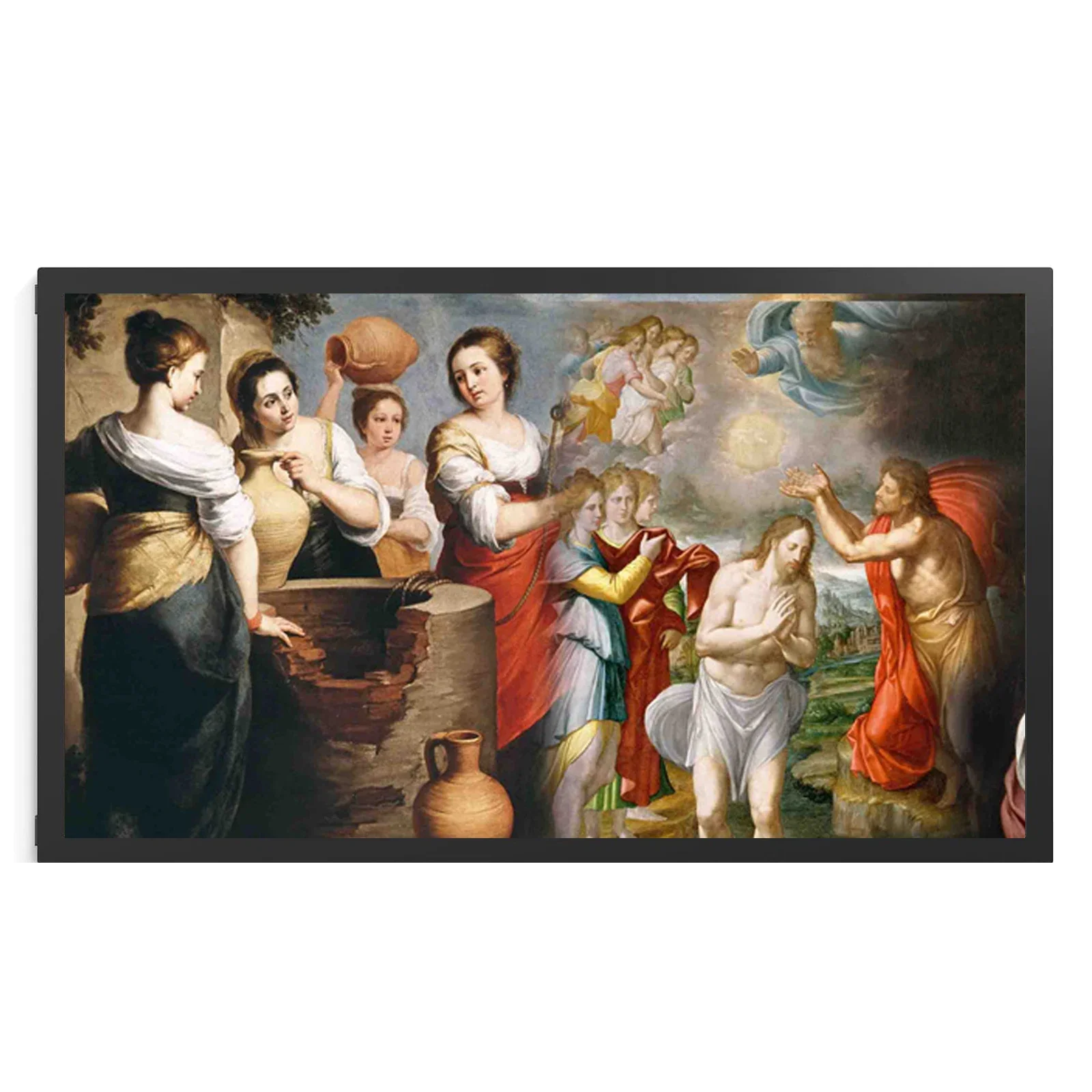 대량 재고 21.5인치 FRAMEO NO 1 공장 디지털 아트 프레임 디스플레이용 1920*1080 고해상도 와이파이 디지털 사진 액자