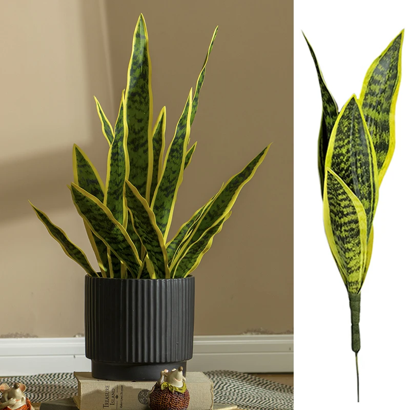 32/37Cm Sansevieria Branch Artificial Plants Indoor Succulent Potted Tropical Fake Long Leaf Bonsai Office Balcony Home Decor