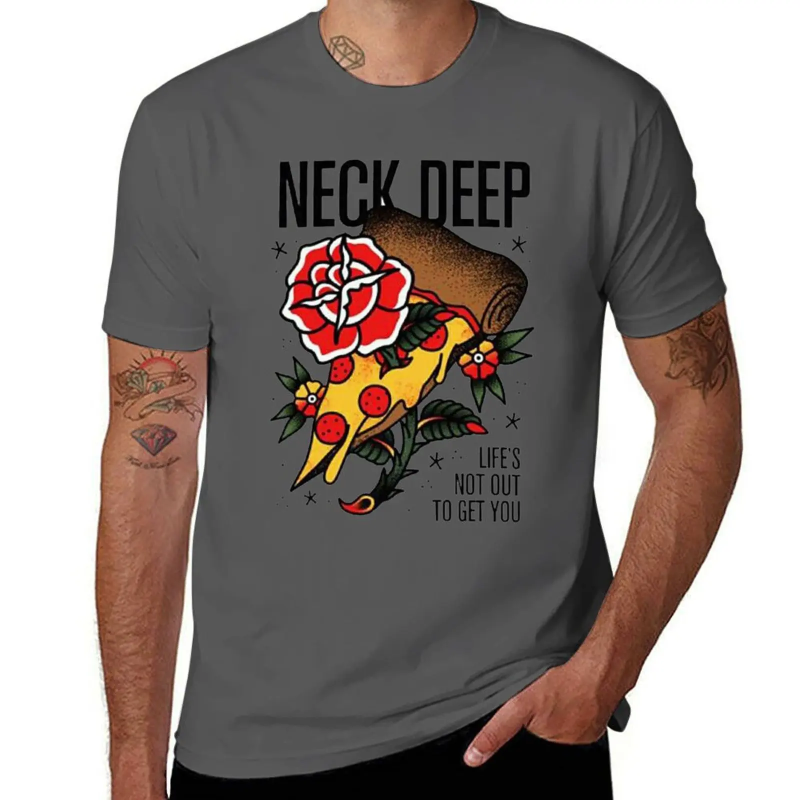 

pizza T-Shirt Daily Wear Plain Short Sleeve Shirt
