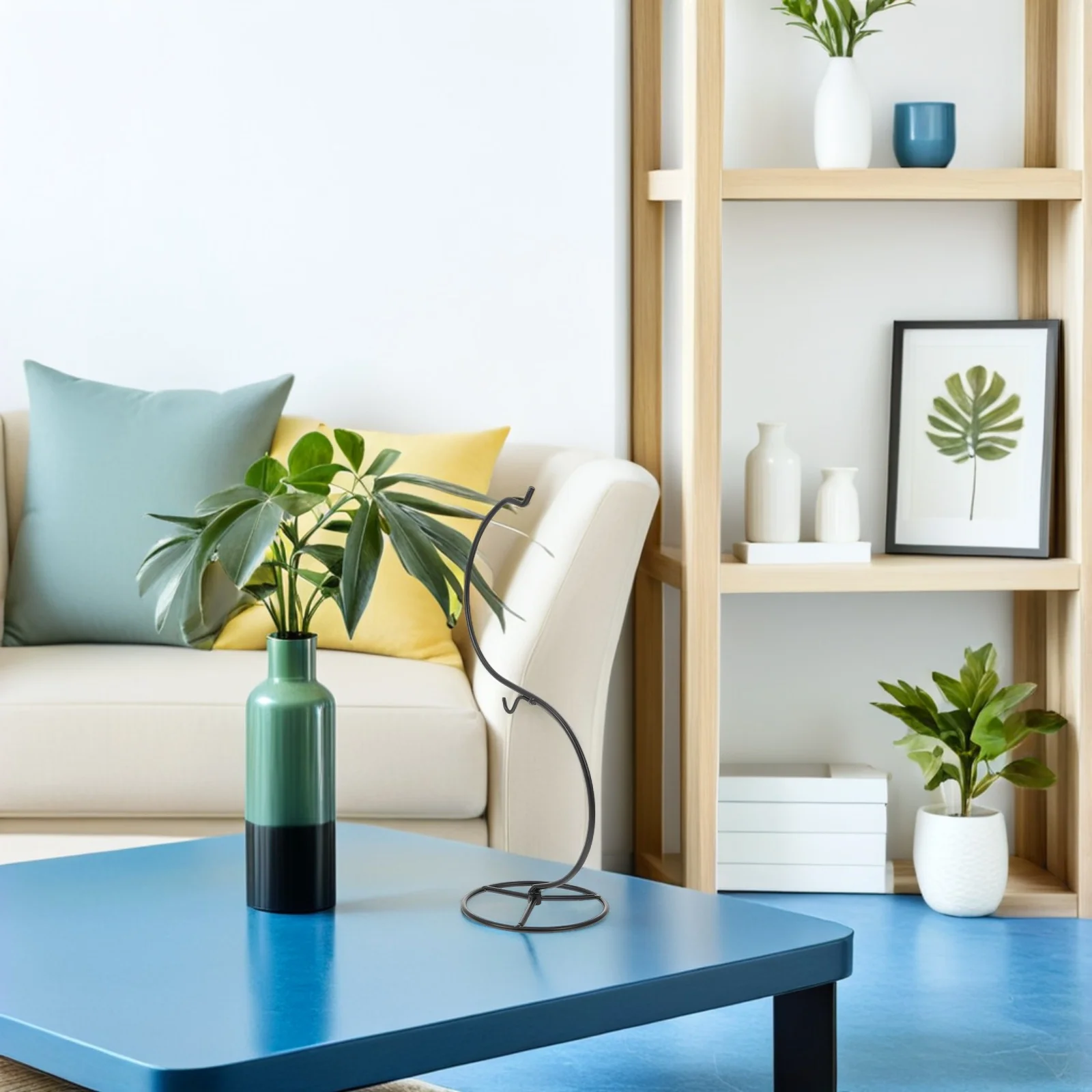 

2Pcs Modern Rack Iron Stand Holder Small Plant Hanger Stand Indoor Terrarium Display for Balcony Windowsill Corner Decoration