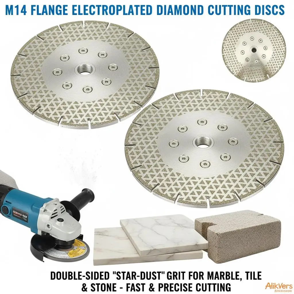 

M14 Фланец Гальванический двухсторонний шлифовальный диск звездного неба Режущий диск для мраморной плитки и камня
