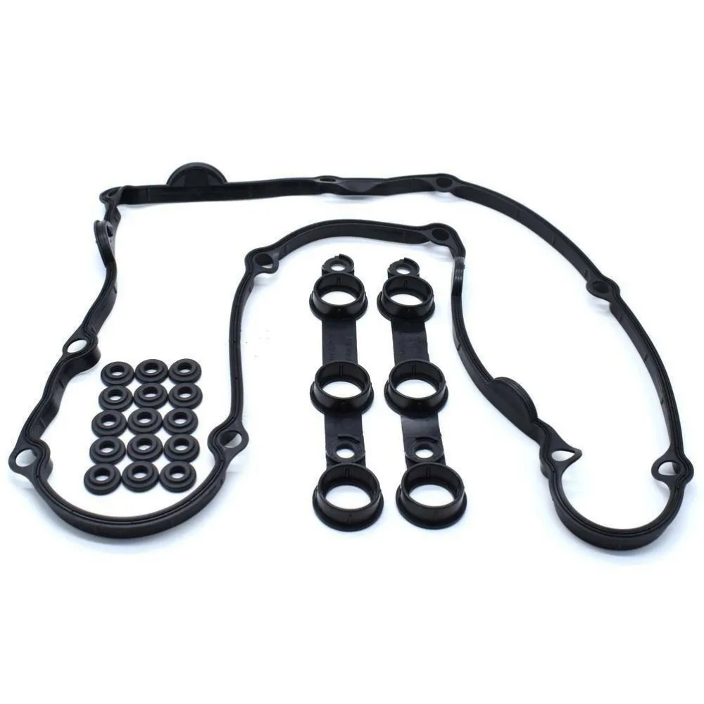 Engine Parts Valve Cover Gasket Set Seals Ring Fit 00-10 M54 B22 B25 B30 L6 GAS 2.2 2.5 3.0 L For BMW 320i 325i 330i 520i 530i