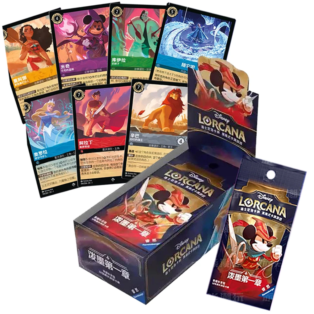 

Original Lorcana TCG Collection Card American Animated Movie Princess Creative Chinese Version Character Card Christmas Gift Toy