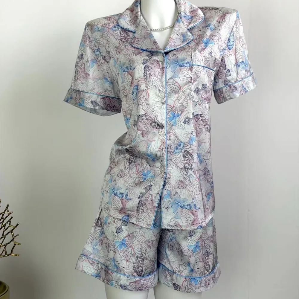 

Шелковые комплекты для дома и отдыха: Новая летняя женская пижама из 2 предметов с коротким рукавом – ночная одежда и домашняя одежда для женщин