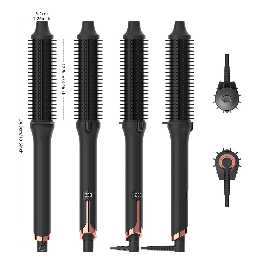 Electric Portable Compact Hair Straightener Quick Hair Straightener Comb 10 Temperature Settings for Hair Styling