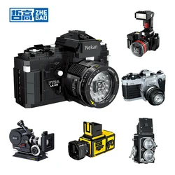 ZHE GAO Mini Simulation Digital Camera Model Building Blocks MOC Retro SLR Camera Toy Bricks Friends Children Birthday Gift