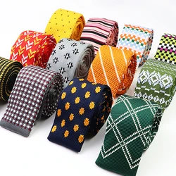 Cravates classiques en tricot pour hommes, olympiques décontractés, pois à carreaux, loisirs chauds, cravates de la présidence, affaires et mariage, largeur 6cm