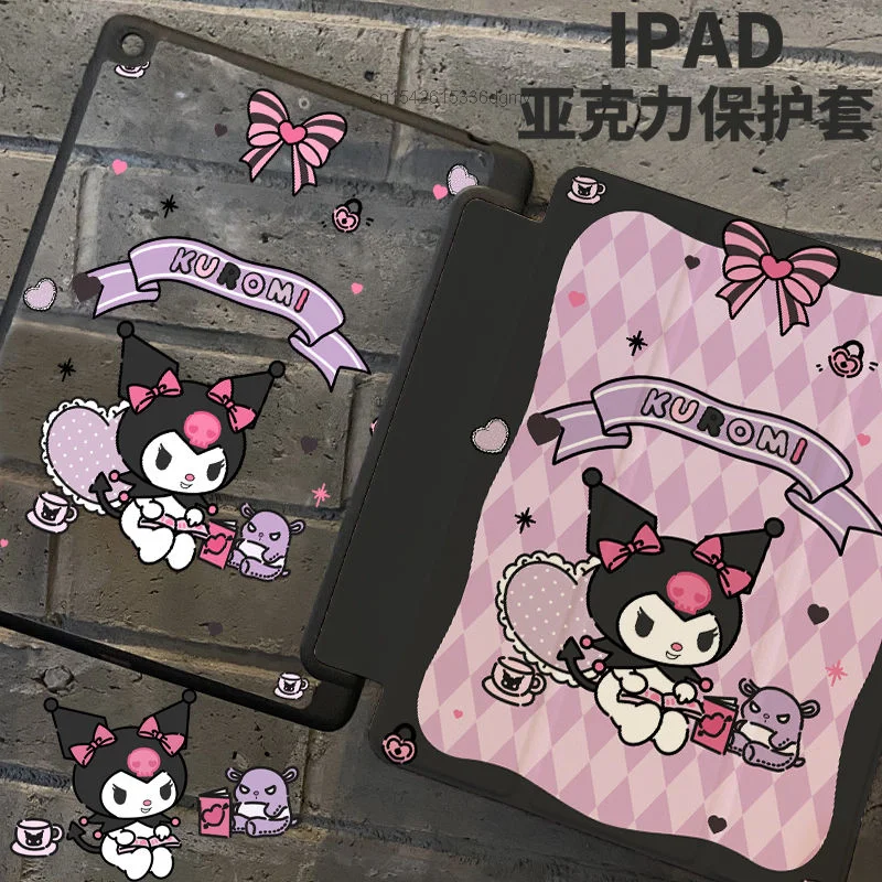 Imagem -04 - Capa Protetora de Acrílico Sanrio com Slot para Caneta para Ipad Pro my Melody Kuromi Air Mini 12.9 11 2023