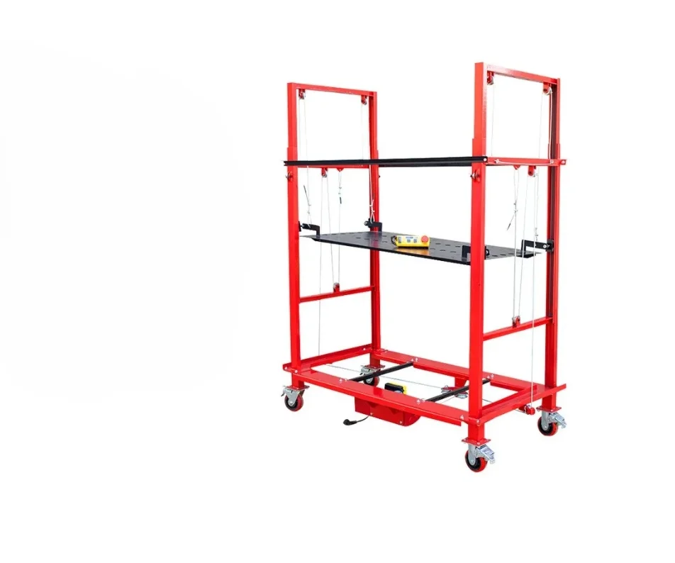 For 300kg 500kg New Fold Adjustable Portable Electric Scaffold 6m Lift Platform Safety Elevator Automatic Remote Control