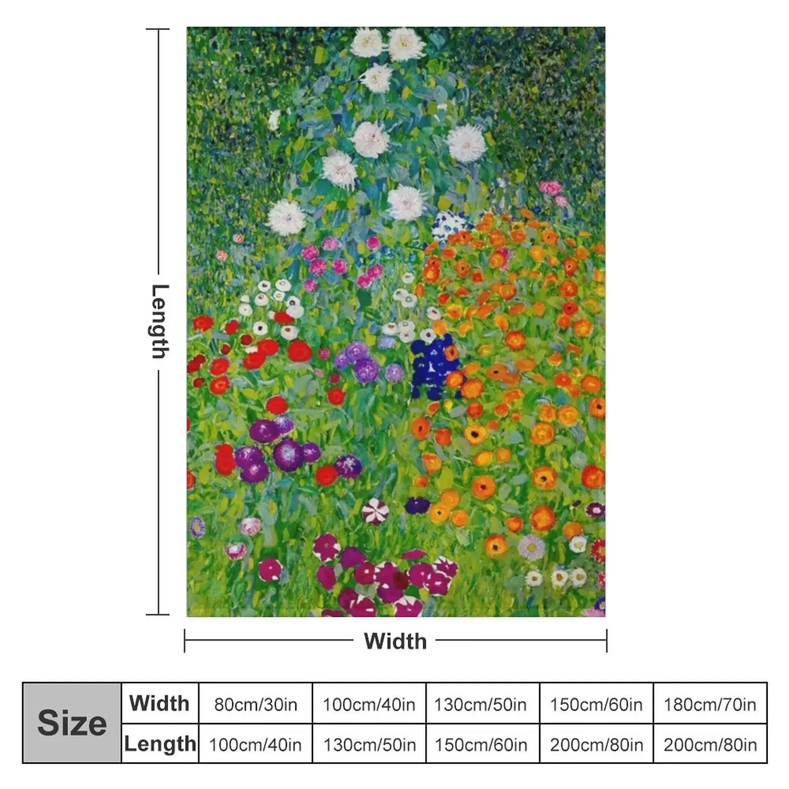 Flower Garden/ Blumengarten - Gustav Klimt Art Nouveau Floral Throw Blanket decorative Large blankets and throws Blankets