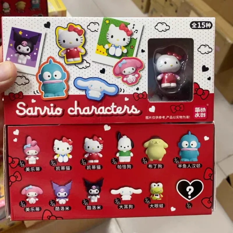 

Новый оригинальный Sanrio Kuromi Hello Kitty Melody Cinnamoroll аниме фигурка мини-кукла орнамент слепая коробка капсульные игрушки подарок на день рождения