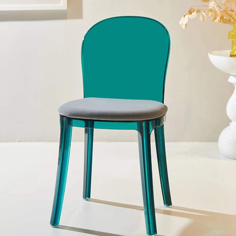 

Designer casual transparent chair acrylic plastic crystal dining chair simple modern fashion office chairs negotiation chairs