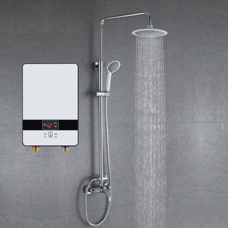 Instant Electric Water Heater 6500W 220V Thermostat Flow Heater Bathroom Heating Instant kitchen Hot Shower Water