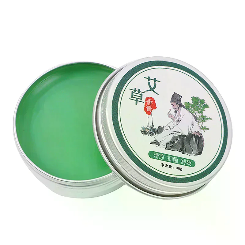 Herbal Moxibustion Cream Moxa Ointment Mugwort Health Care Massage Oil Relief Arthritis Body Pain Prevent Mosquito Bites 30g