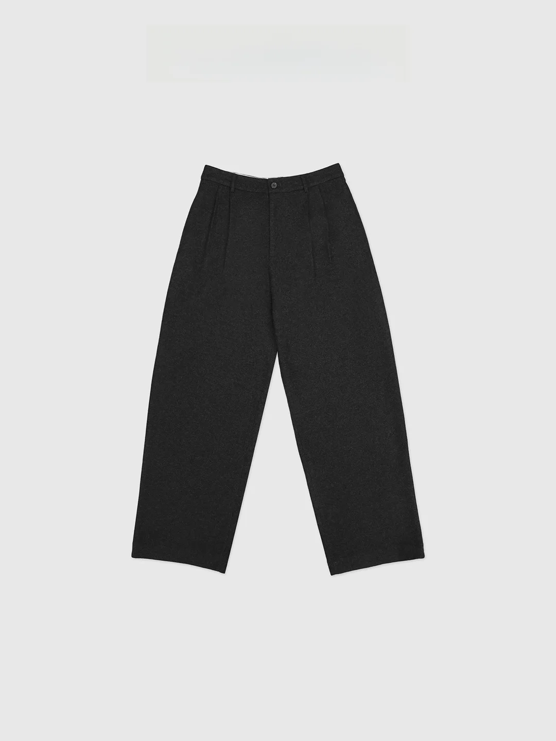 

Comfortable Wide Leg Woolen Suit Pants High Quali Taste Jing Sister Baatone Casual High Waist Button Ladies Pants