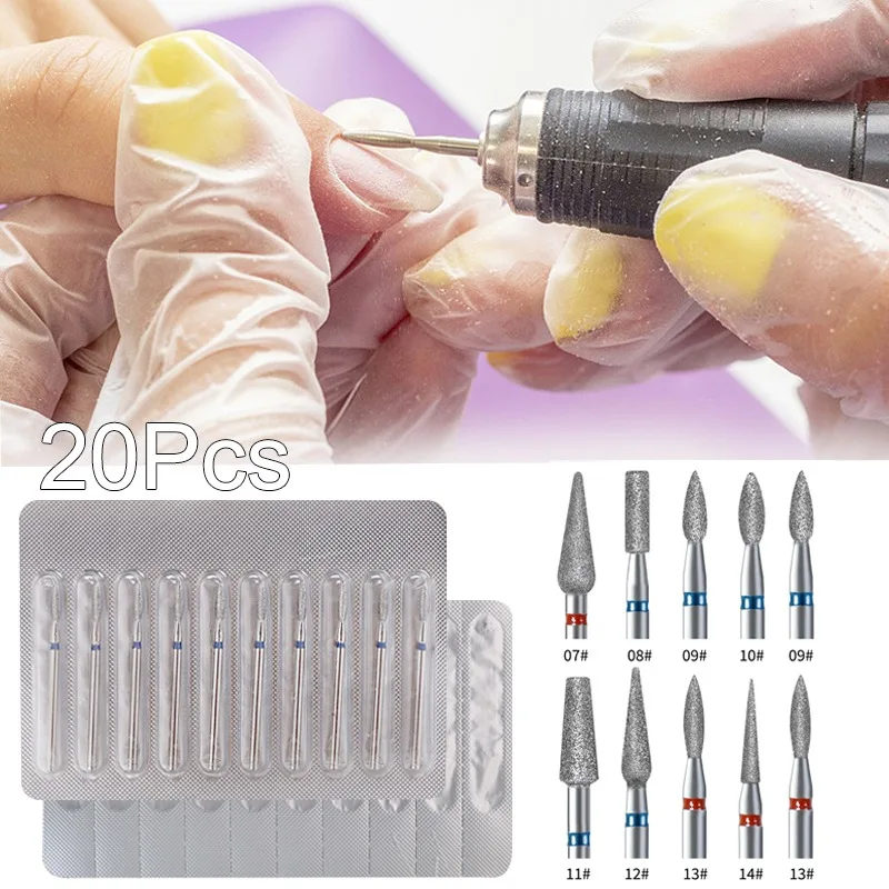 10/20Pcs Fräser Für Maniküre Elektrische Nagel Bohrer Bits Zubehör Pediküre Maschine Nagel Datei Gel Remover Reinigung werkzeug