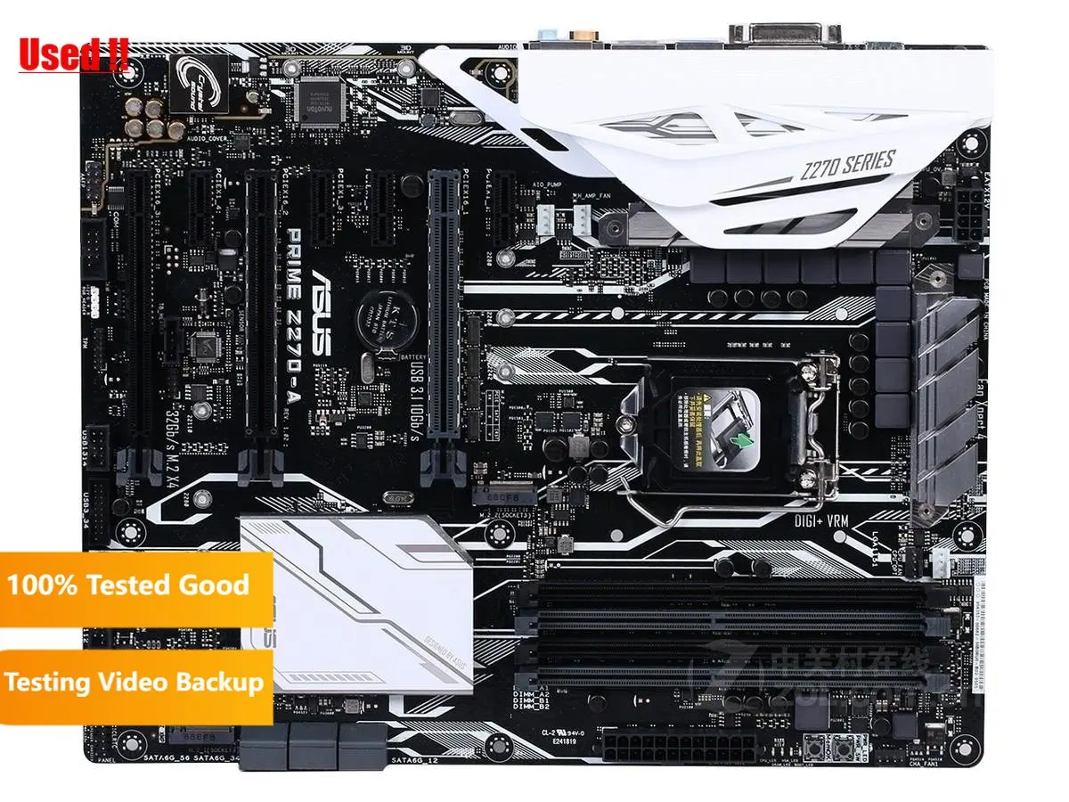 เมนบอร์ด ASUS Z270-A LGA 1151เมนบอร์ด DDR4 USB3.1ขนาด64GB เมนบอร์ดสำหรับเดสก์ท็อป Z270