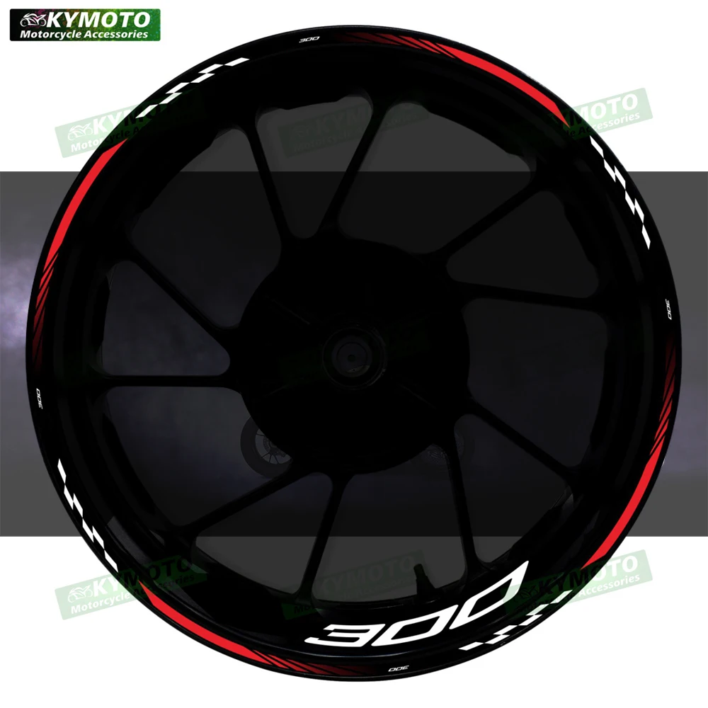 

For NINJA300 Ninja 300 EX300 motorcycle accessories 17 inch front and rear wheel decals hub reflective fairing stripe stickers