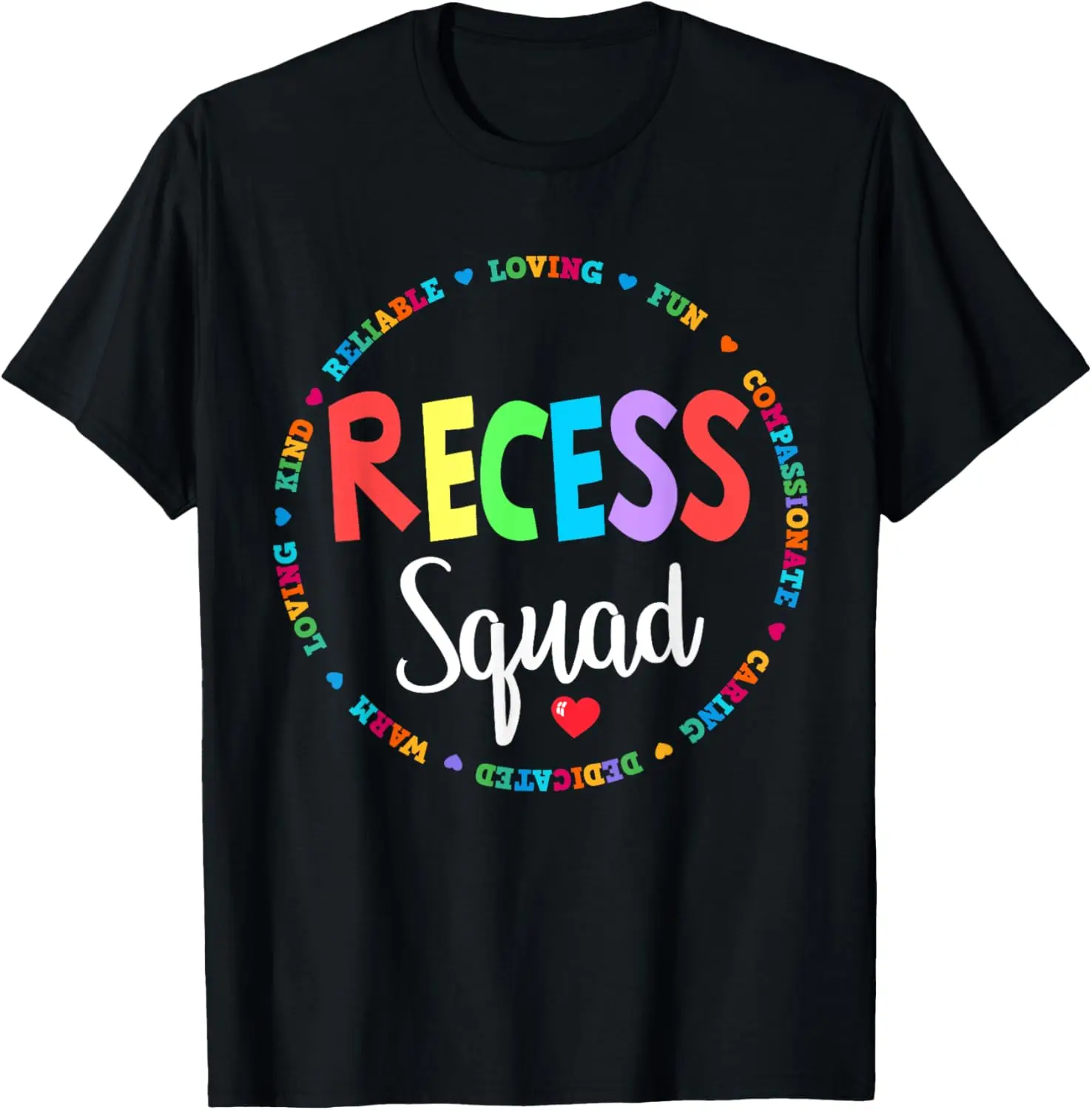 Funny School Gift for Teachers Students Monitor Recess Crew T-Shirt